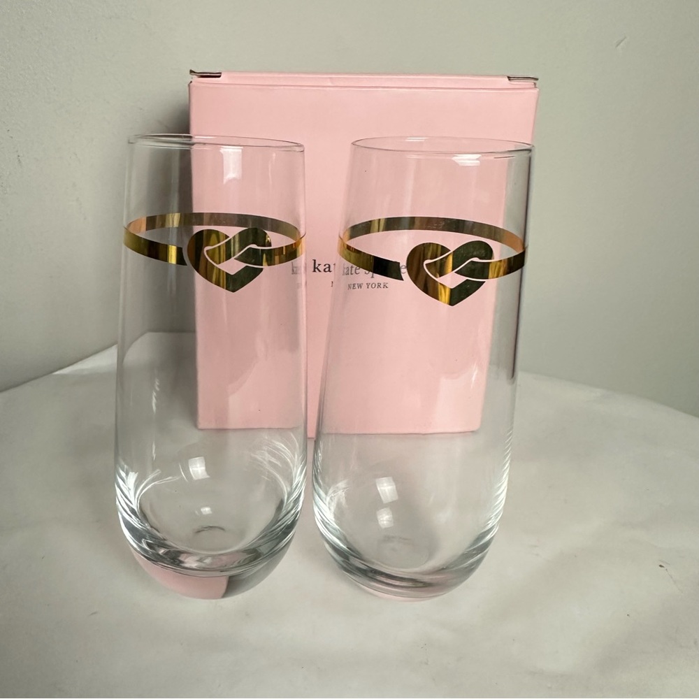 Kate Spade Gold Stemless flutes - Picture 2 of 6